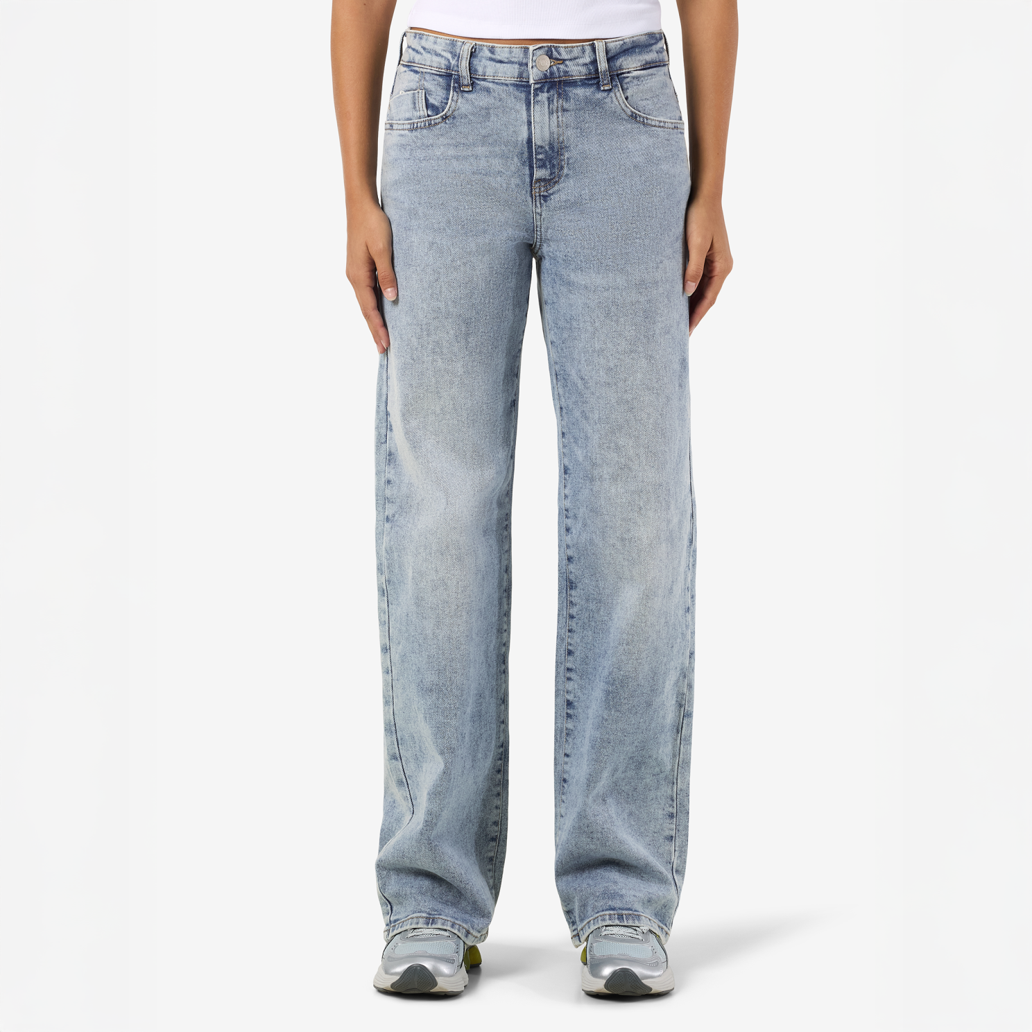 Noisy May Yolanda Dame Jeans - Light Blue Denim