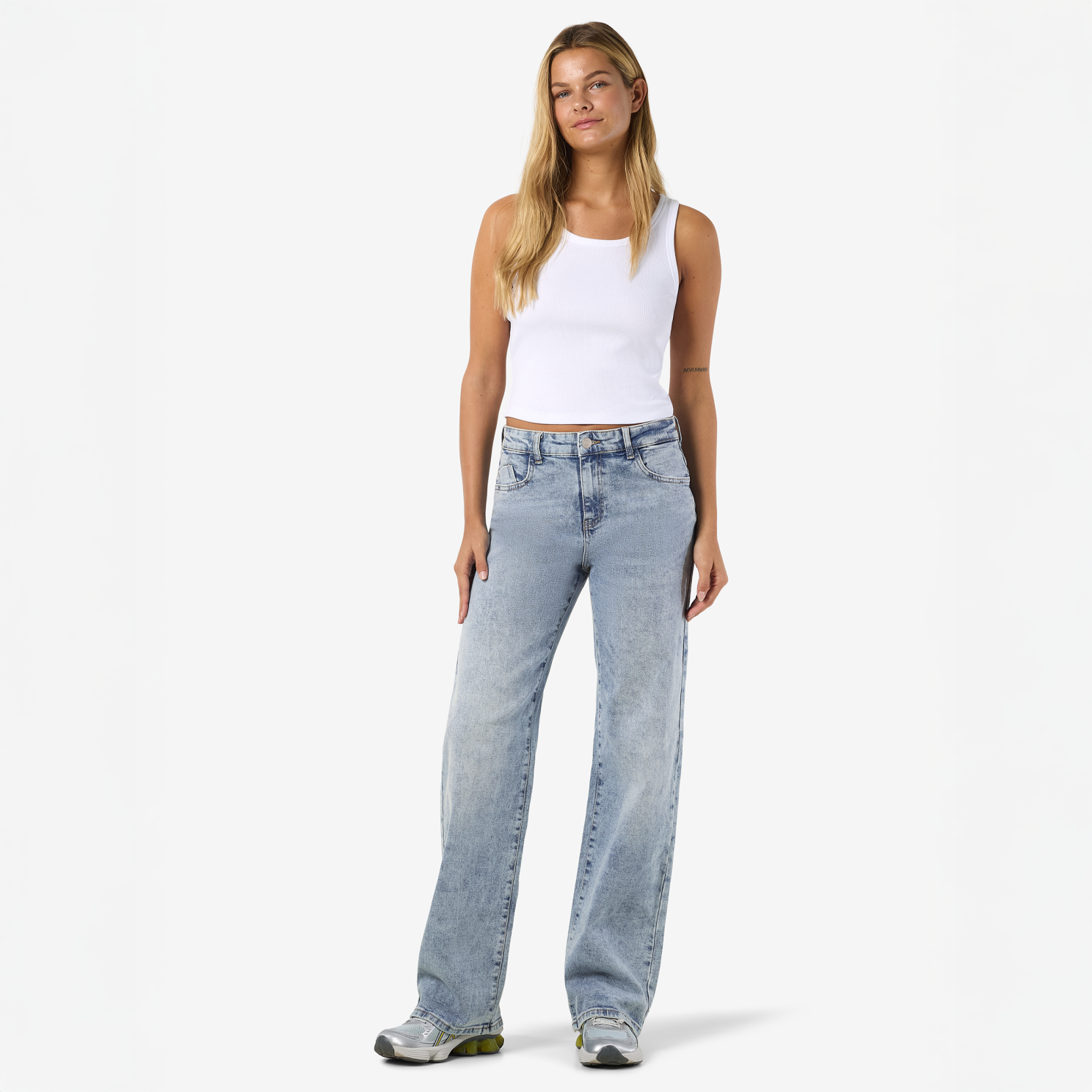 Noisy May Yolanda Dame Jeans - Light Blue Denim
