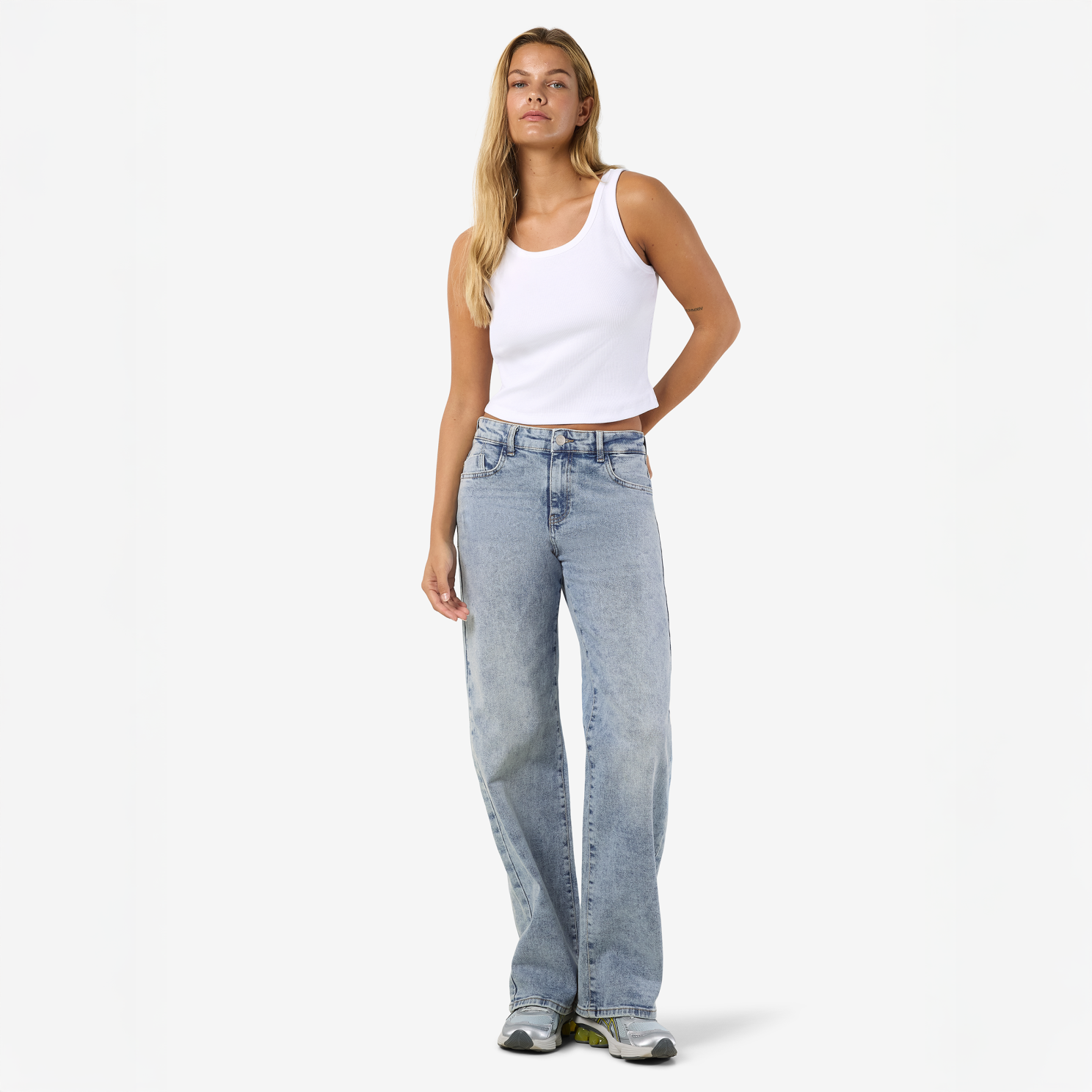 Noisy May Yolanda Dame Jeans - Light Blue Denim