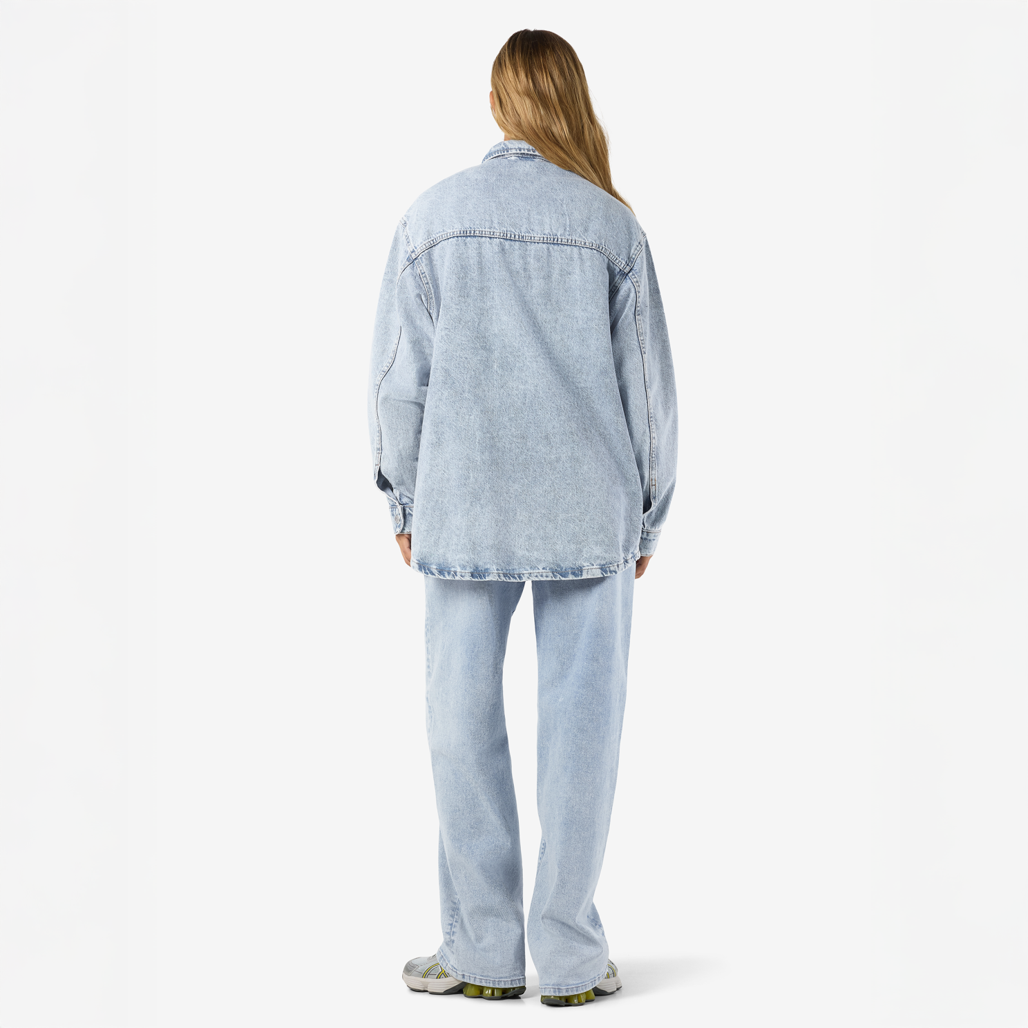Noisy May Alva Dame Denimskjorte - Light Blue Denim