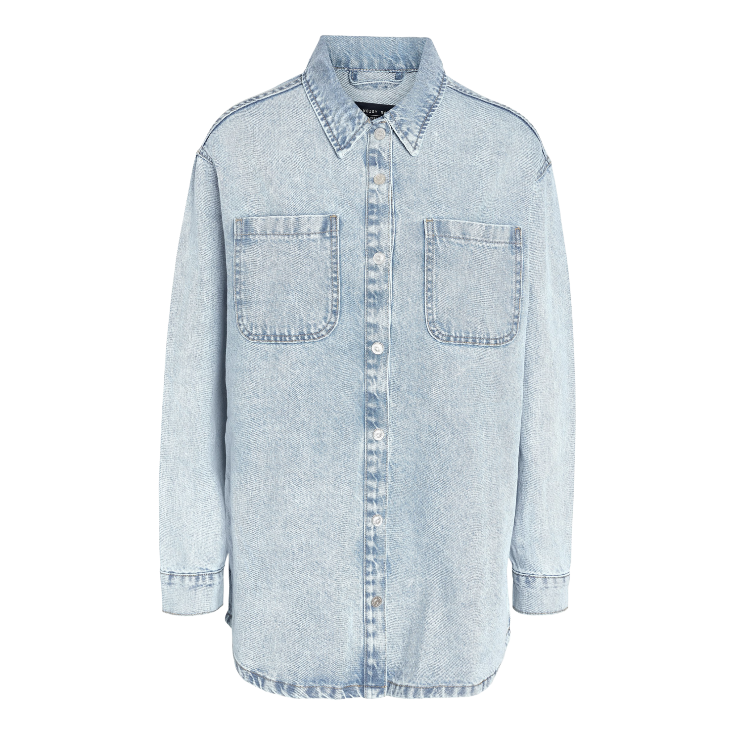 Noisy May Alva Dame Denimskjorte - Light Blue Denim
