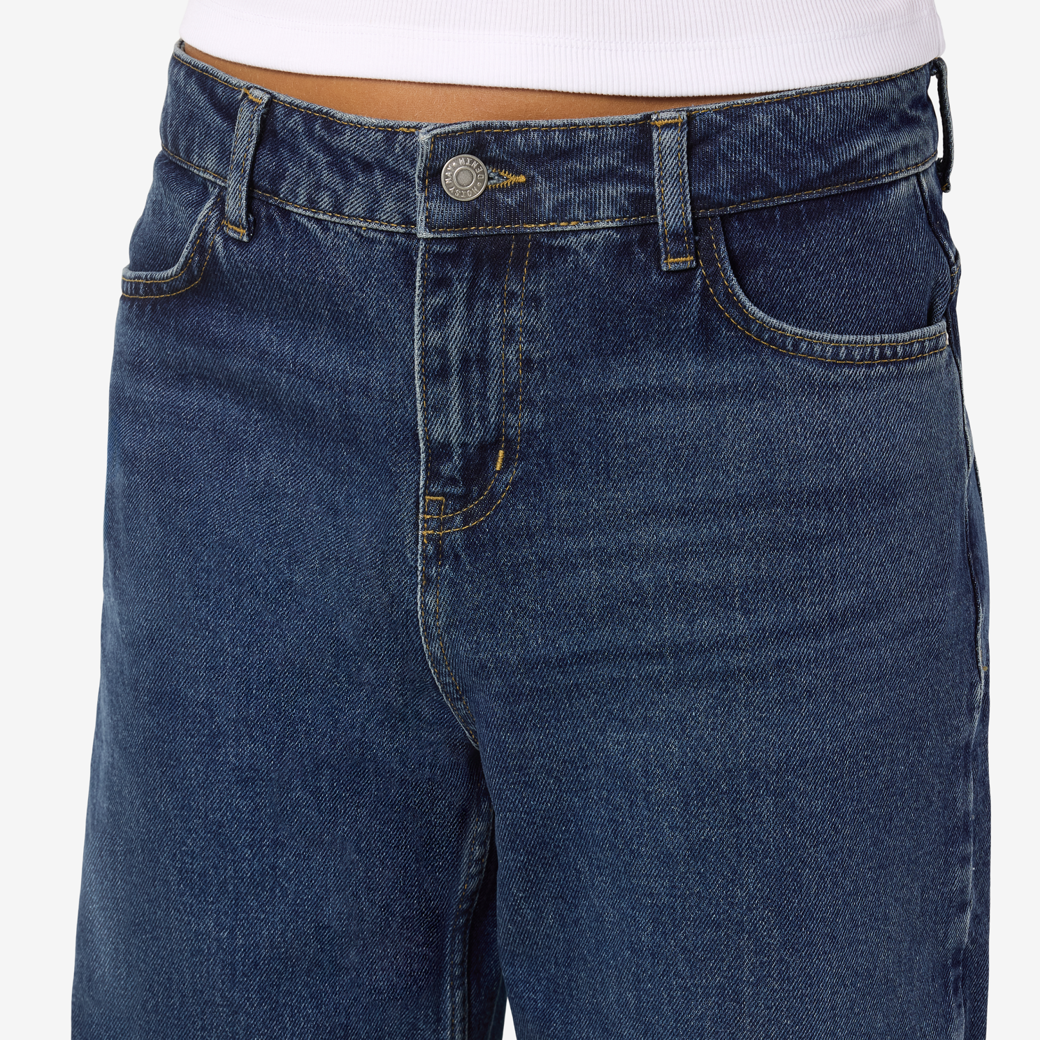 Noisy May Alexa Dame Jeans - Dark Blue Denim