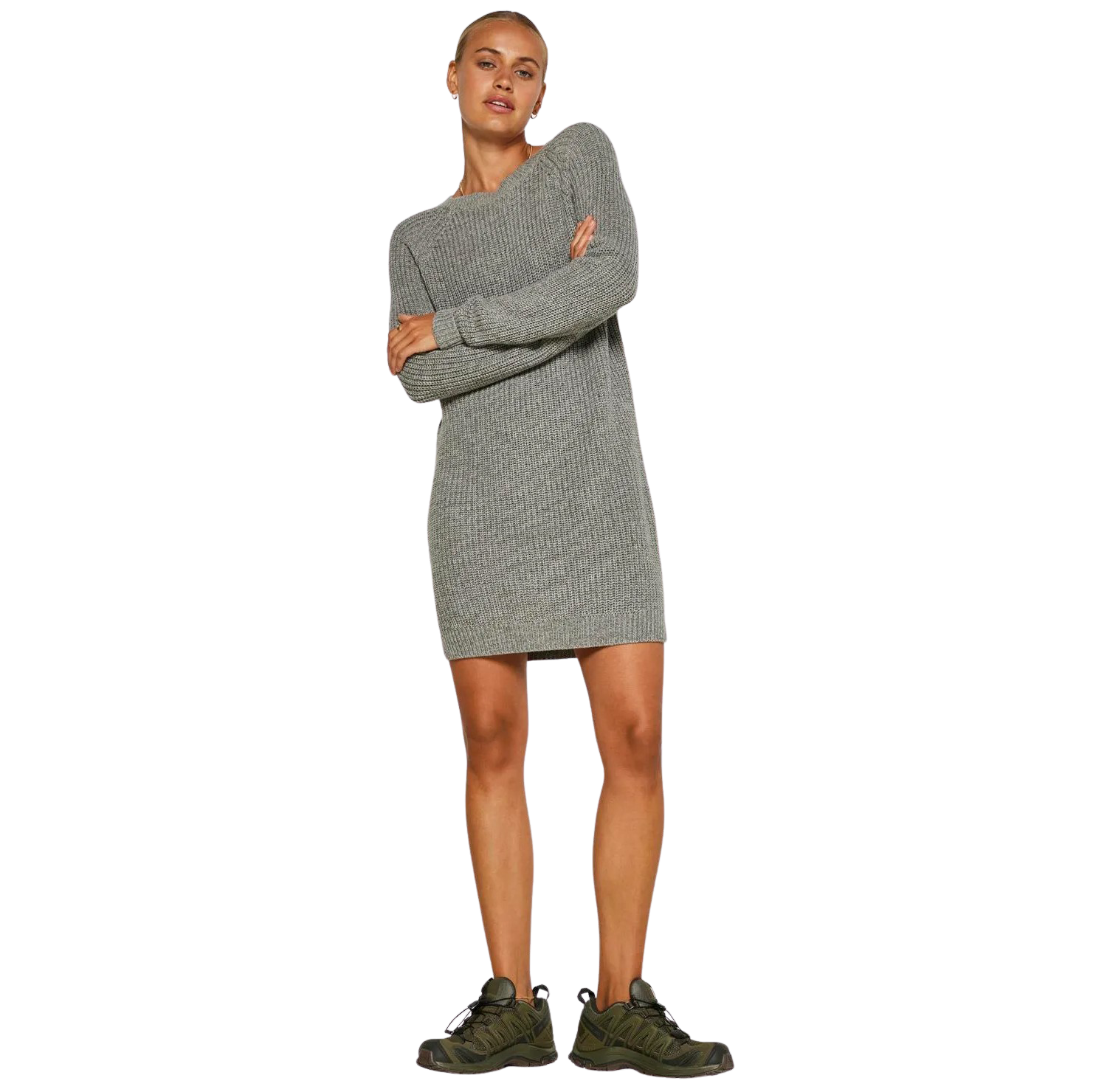 Noisy May Siesta Dame Kjole - Medium Grey Melange