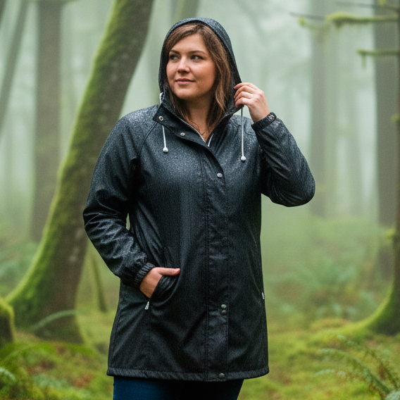 Nordic Project 18 Bossy Dame Regnjakke - BLACK