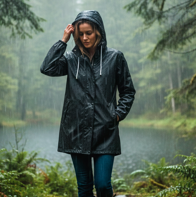 Nordic Project 18 Bossy Dame Regnjakke - BLACK