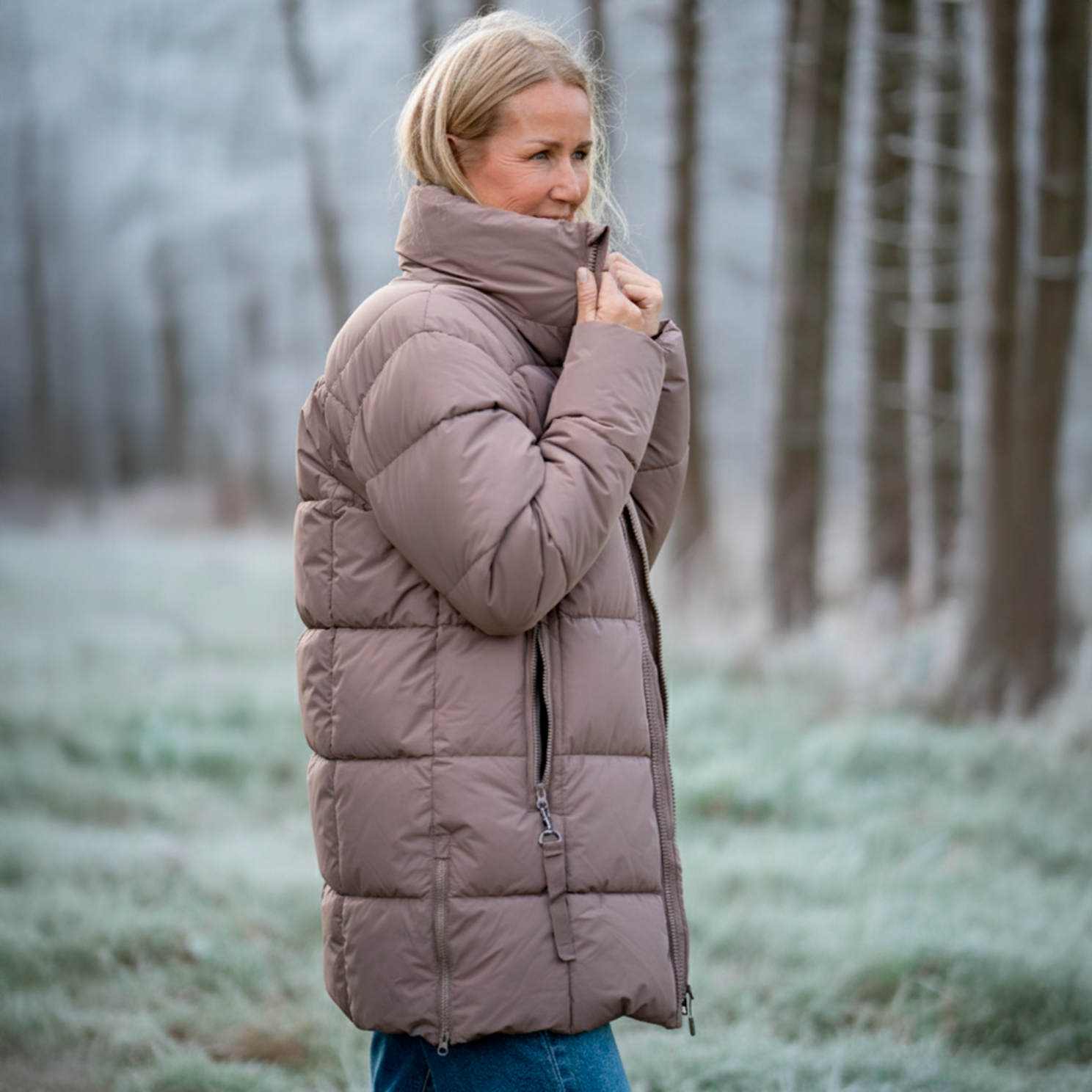 Nordic Project 18 Ayla Dame Vinterjakke m. BIONIC-FINISH® ECO coating - Caribou