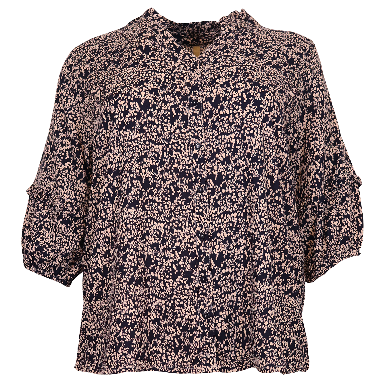 Cassiopeia Dame Skjorte Plus Size - Navy Combi