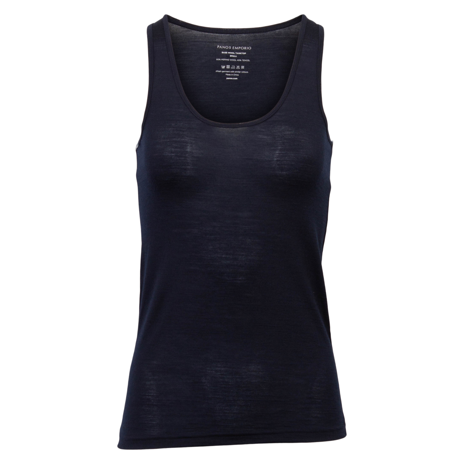 Panos Emporio Dame Tanktop i merinouldmix - DARK NAVY