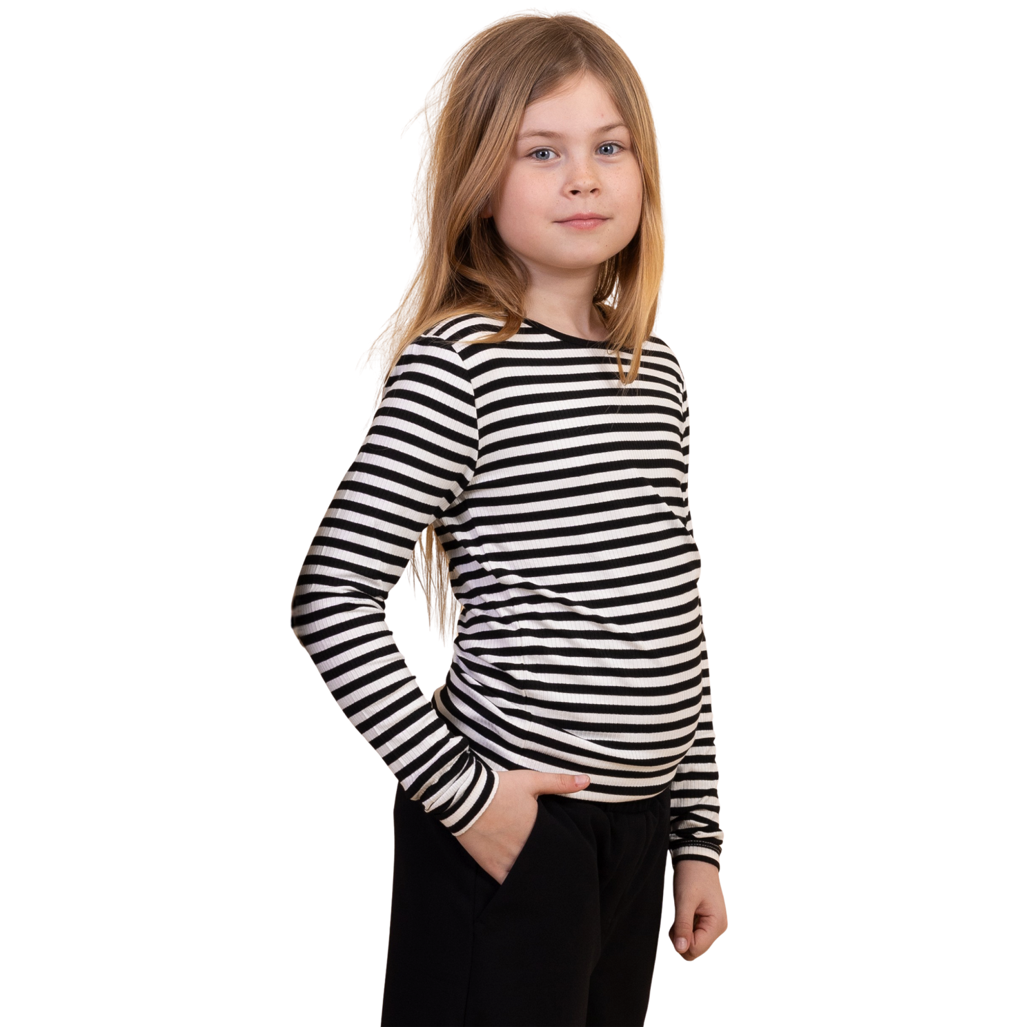 Queenz Rosita Pige Langærmet t-shirt - Black