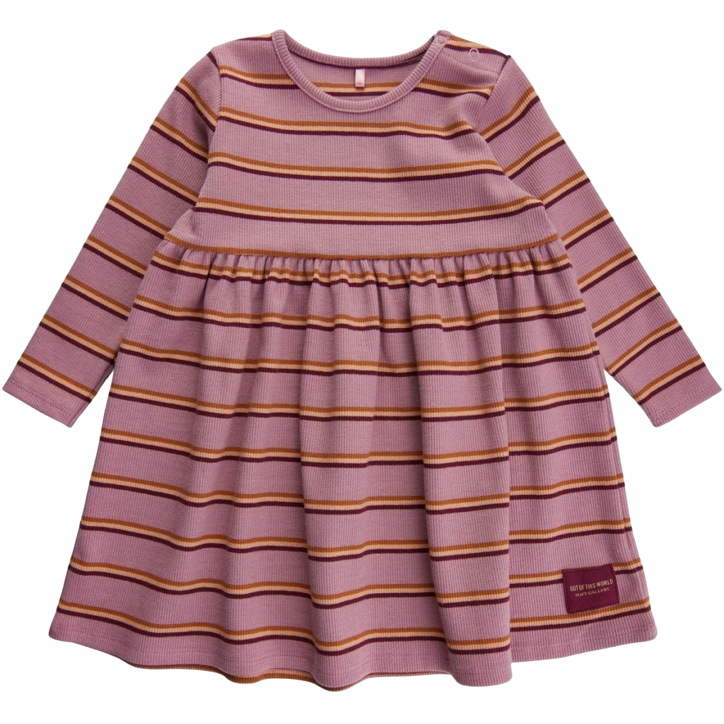 Soft Gallery Pige Kjole i økologisk bomuld - Lilas