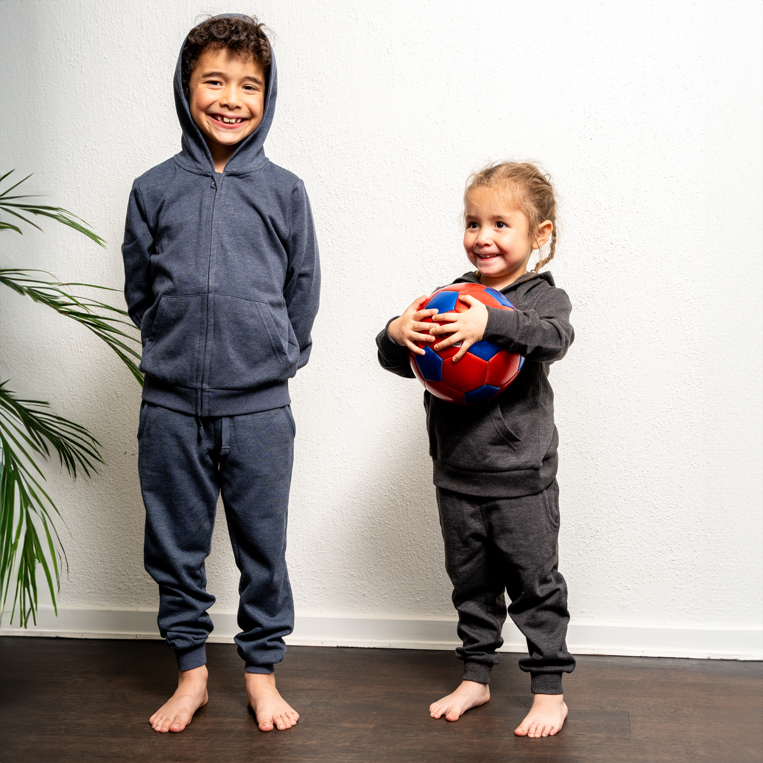 Steenholt Atlas Børne Hættetrøje - Melange Blue