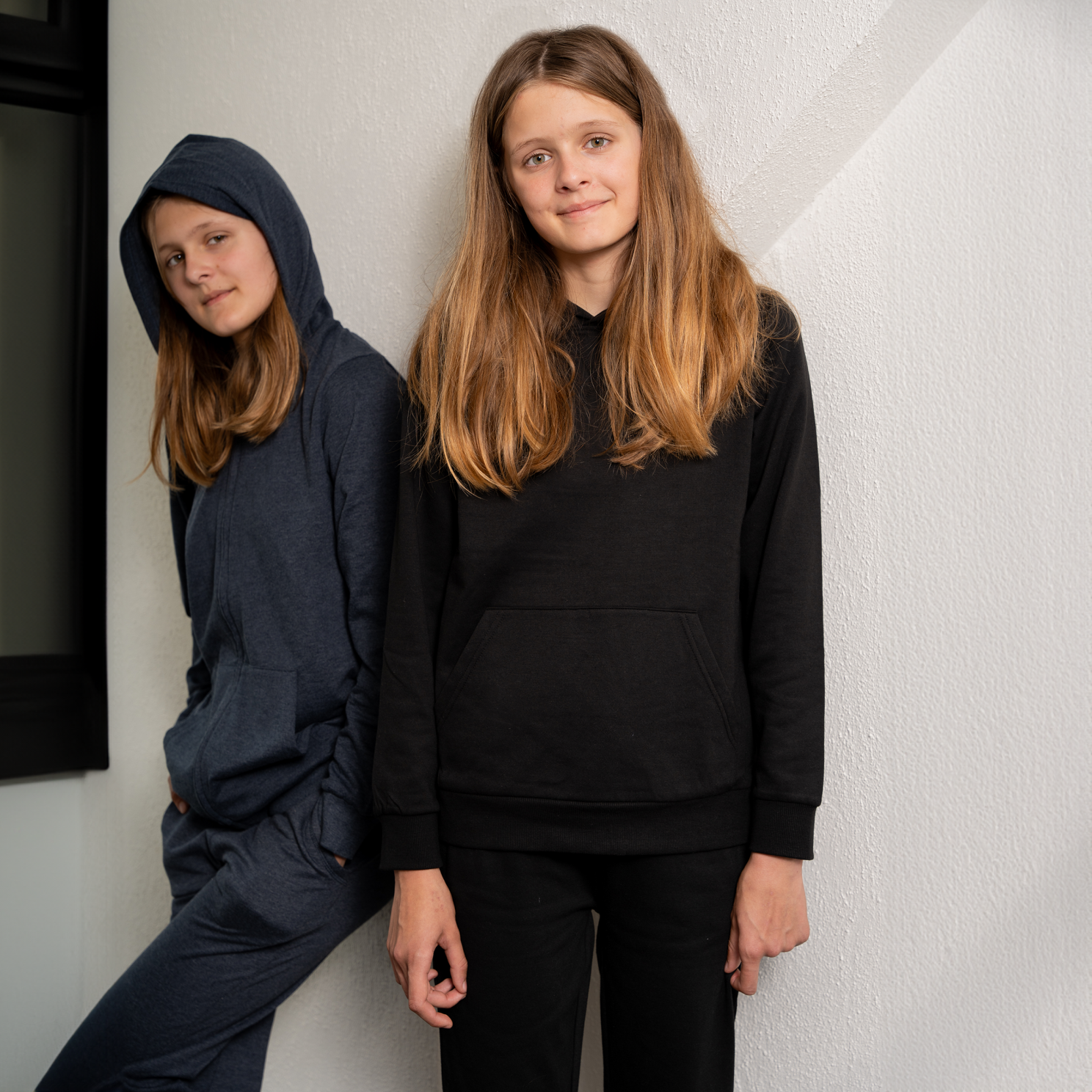 Steenholt Atlas Børne Hættetrøje - Melange Blue