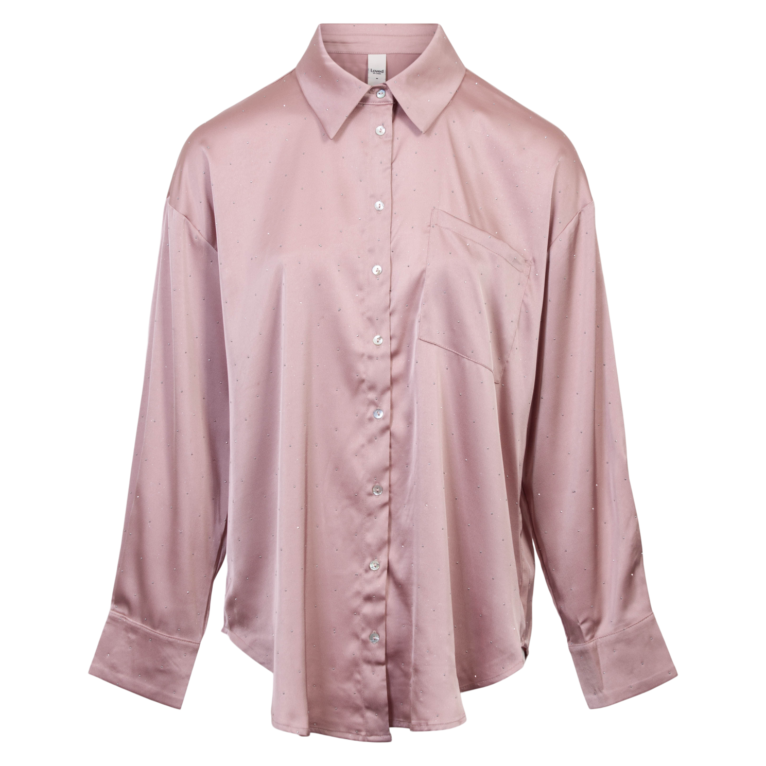 Loved by Lykke Dame Skjorte m. glimmer - Rosa Glitter