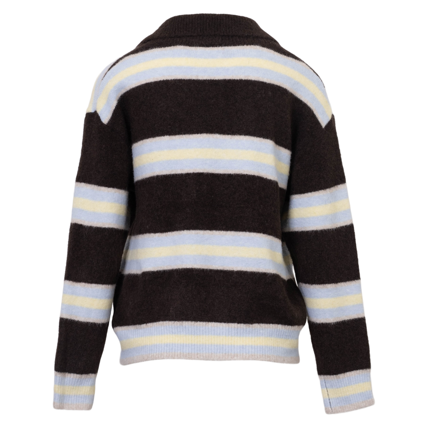 Dame Striktrøje - CHOCO/BLEU