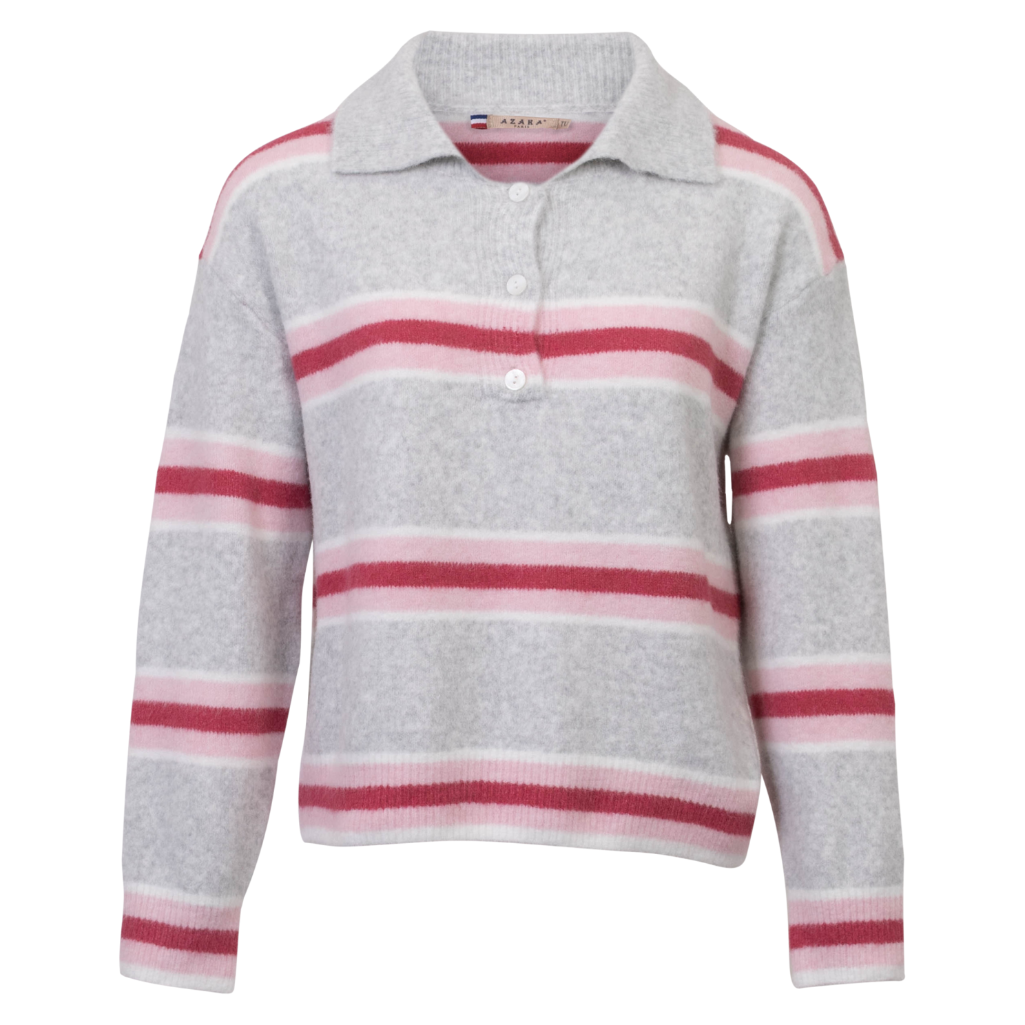 Dame Striktrøje - GRIS - GRÅ