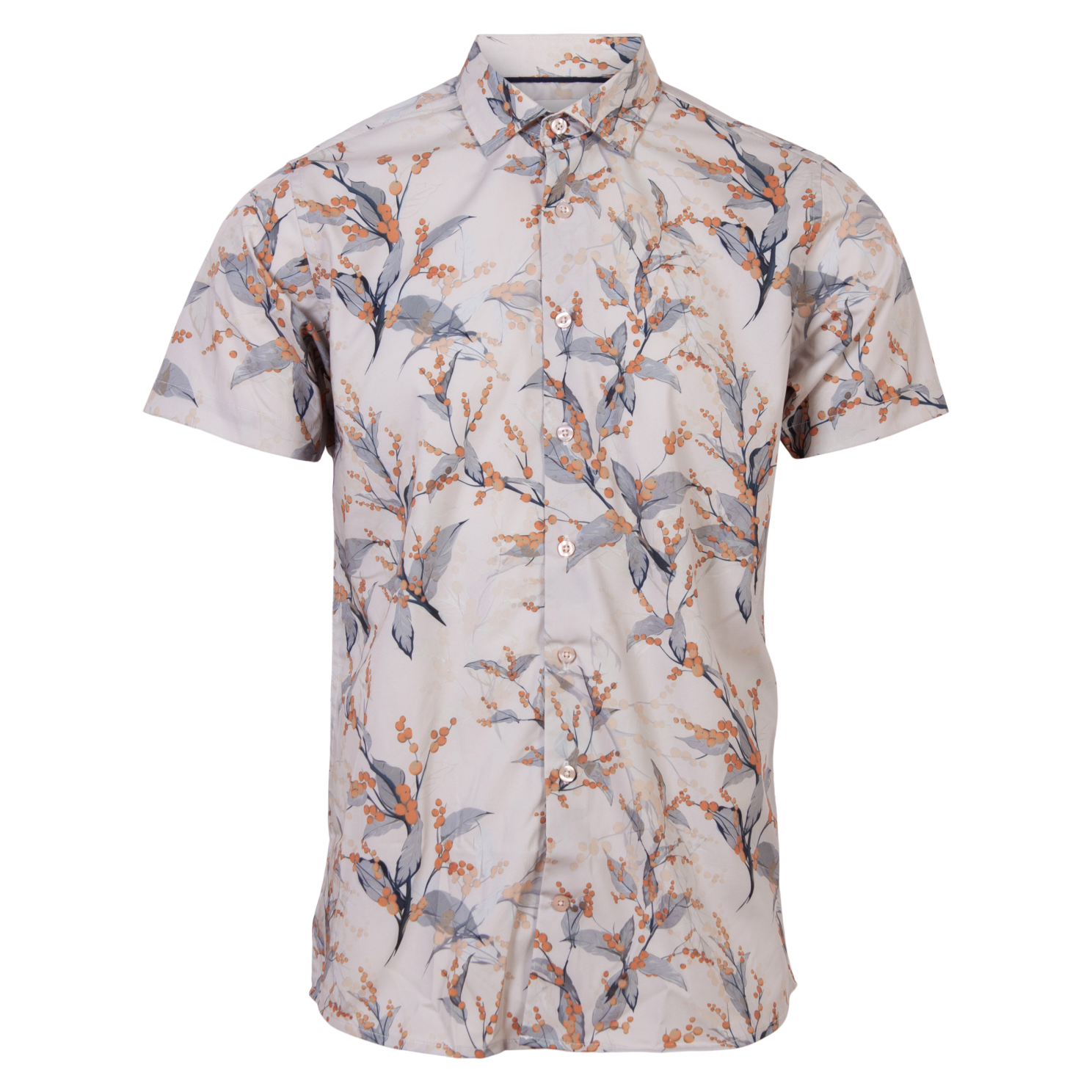 Gnious Herre Kortærmet skjorte - Dark Mist