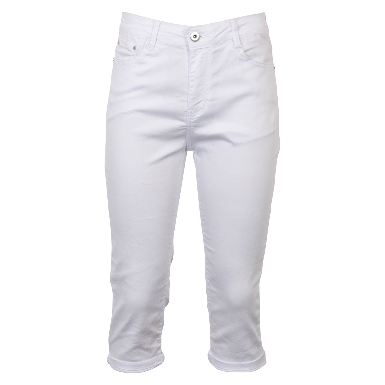 BS Jeans Dame Capri - White