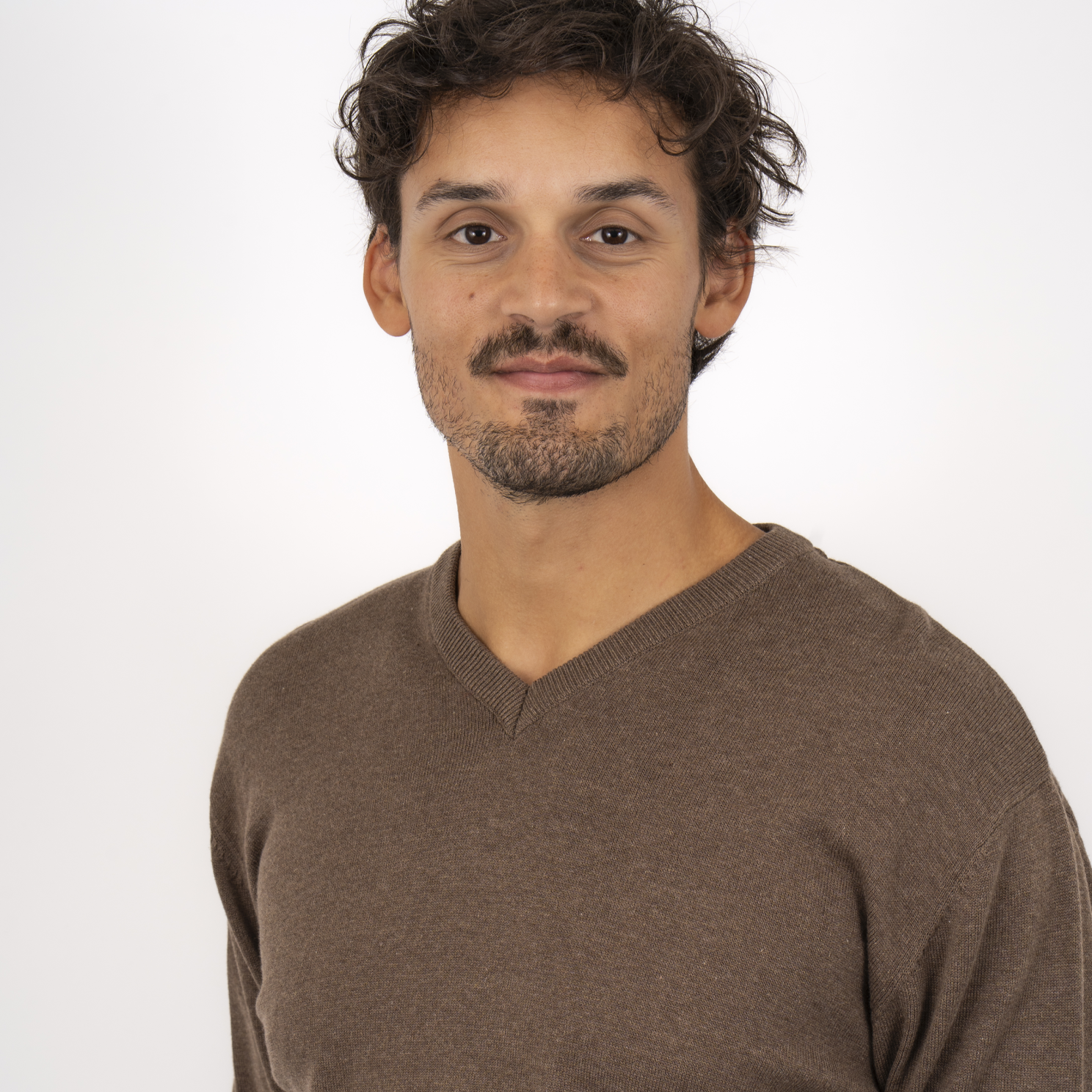 Carnét Stone Herre Striktrøje - Mid Brown Mix