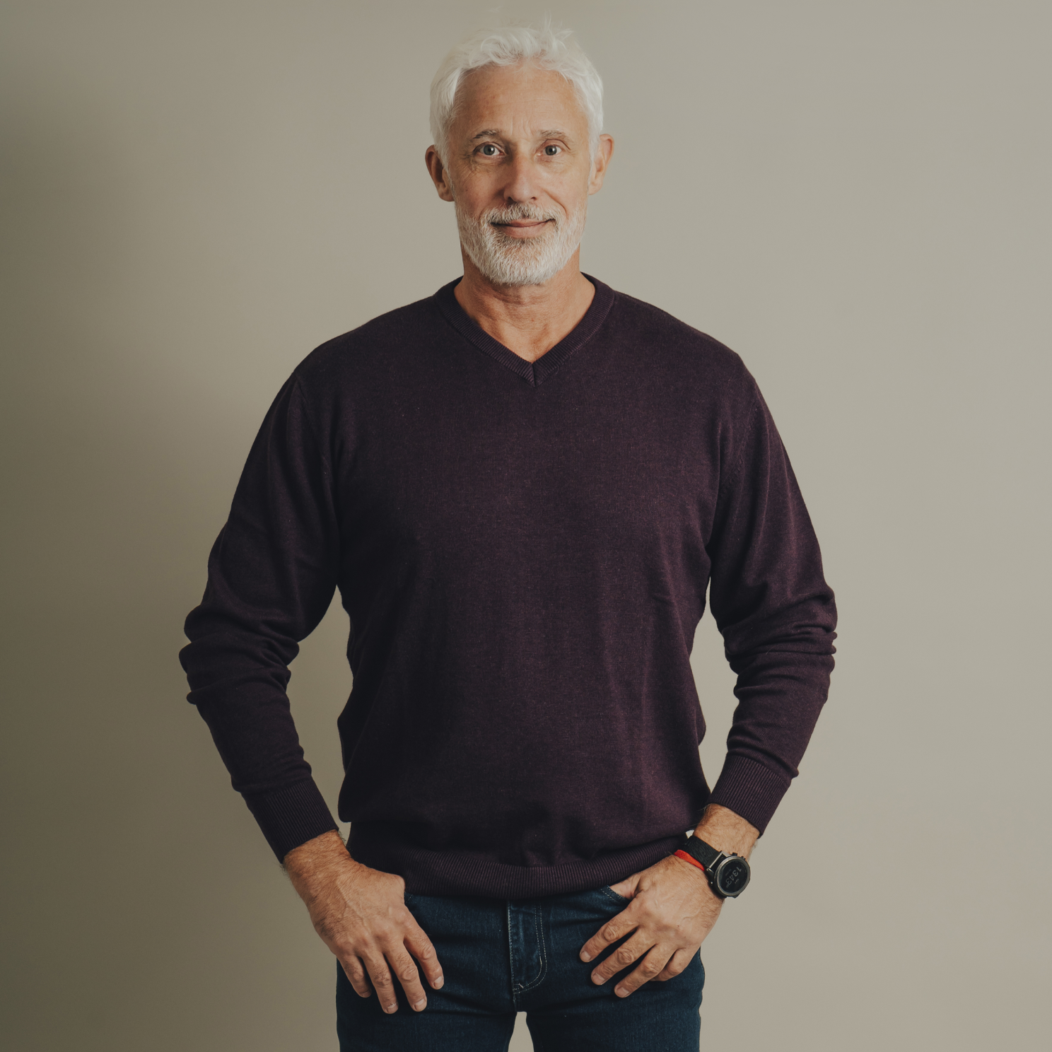 Carnét Stone Herre Striktrøje - Plum Mix