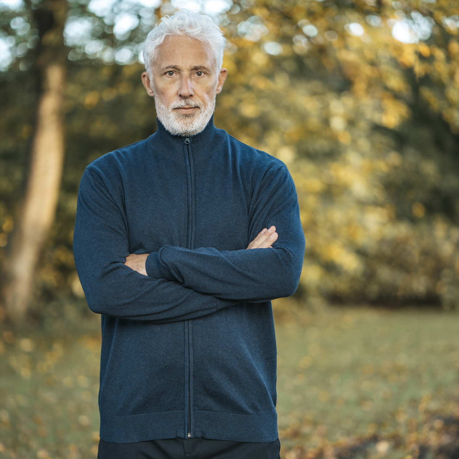 Carnét Stone Herre Cardigan - Dark Navy Mix