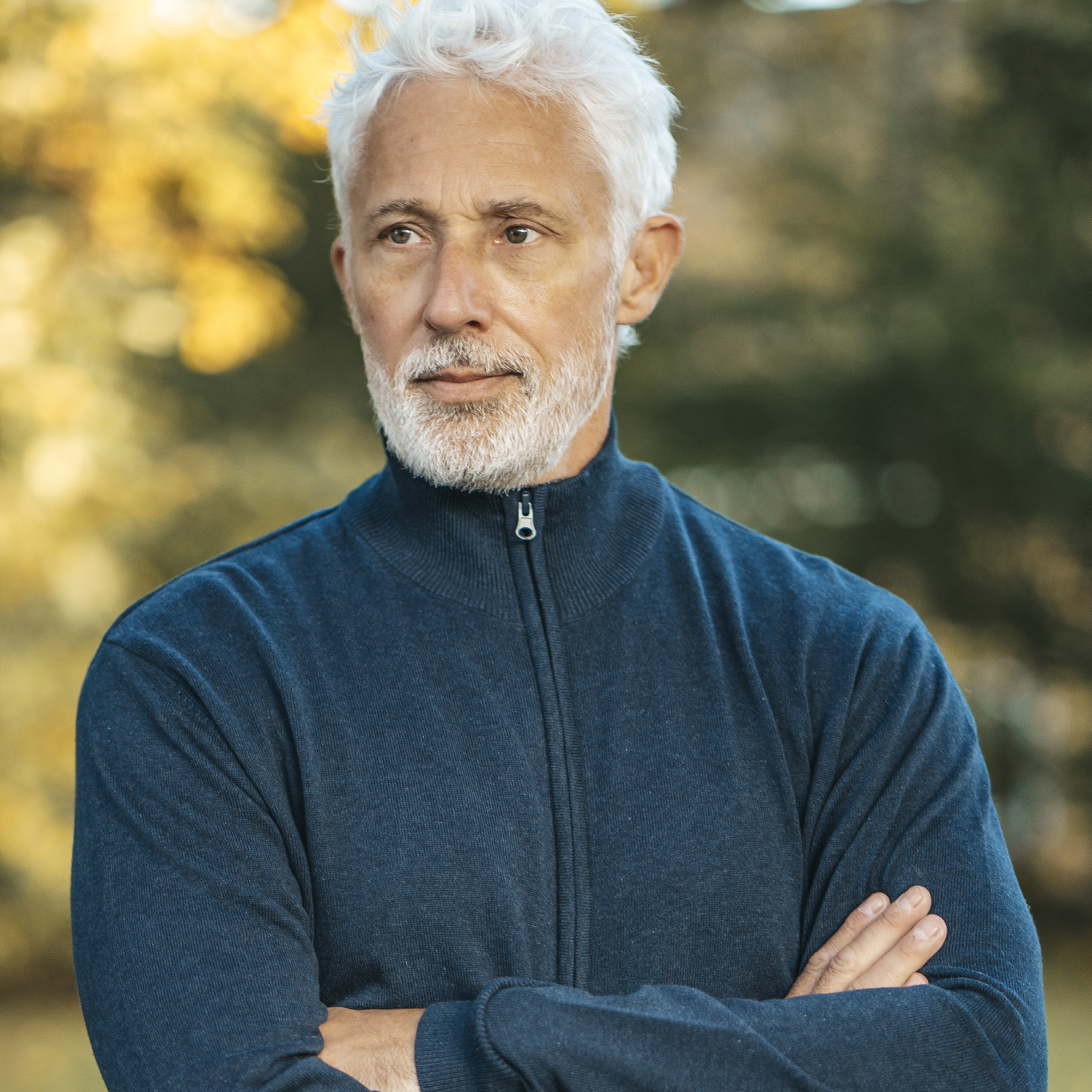 Carnét Stone Herre Cardigan - Dark Navy Mix