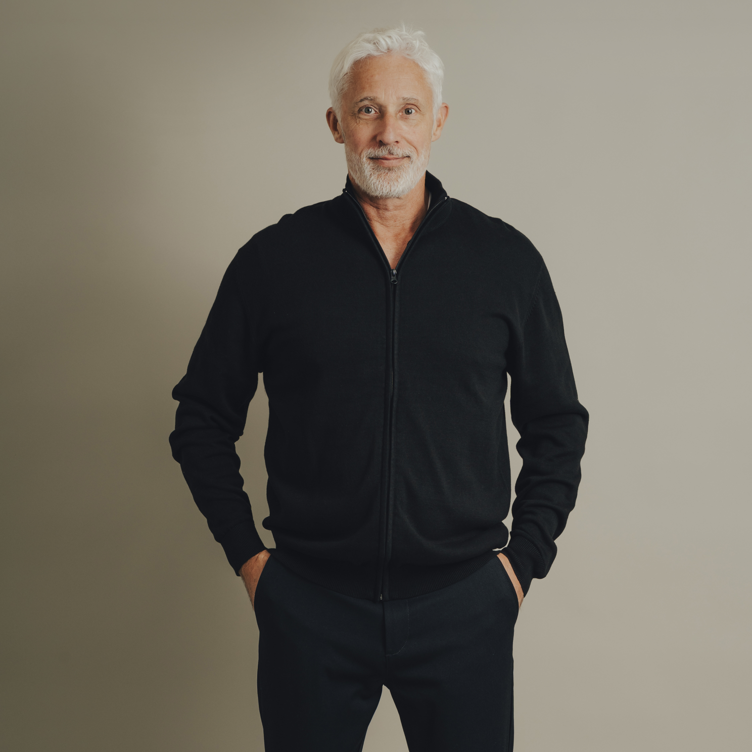 Carnét Stone Herre Cardigan - Jet Black