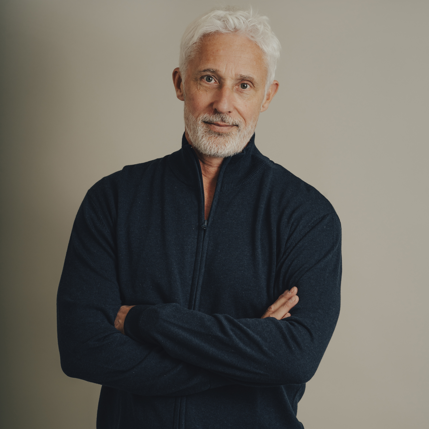 Carnét Stone Herre Cardigan - Dark Navy Mix