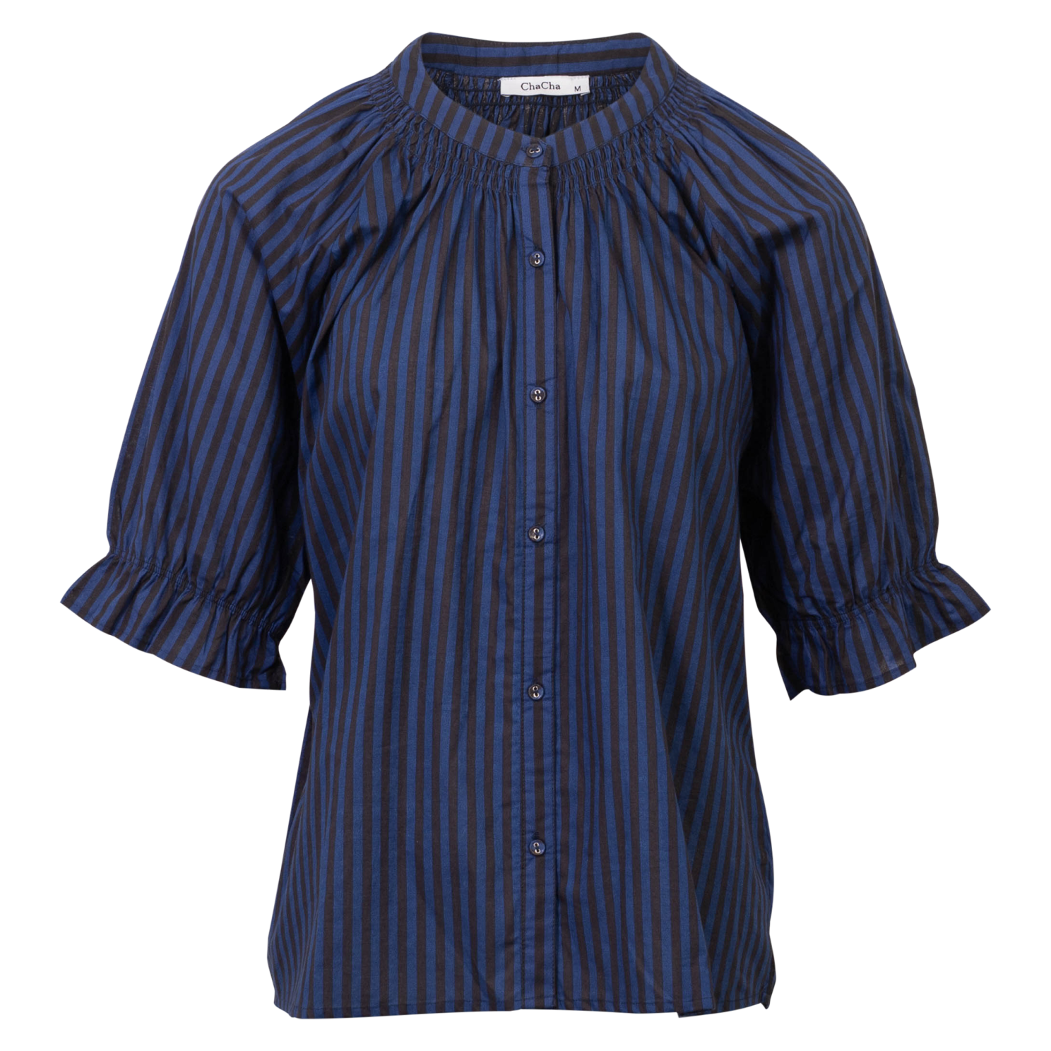 ChaCha Dame Skjorte - Navy/Brown