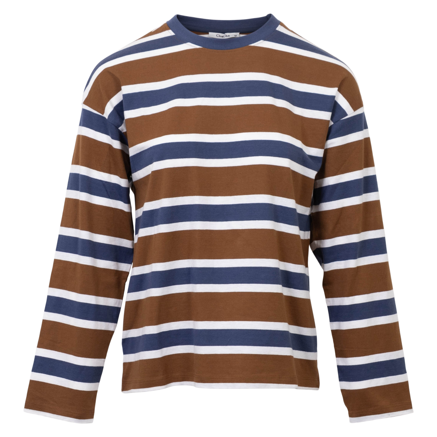 ChaCha Dame T-shirt - Brown/Blue/White