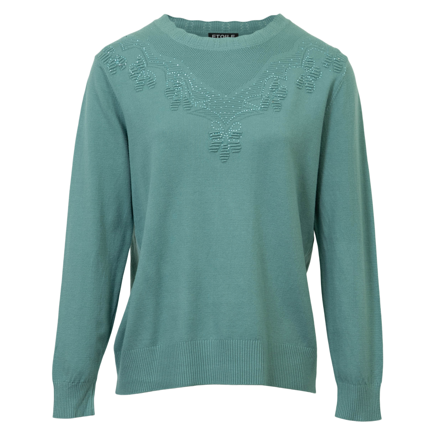 Etoile Dame Striktrøje - GRØN
