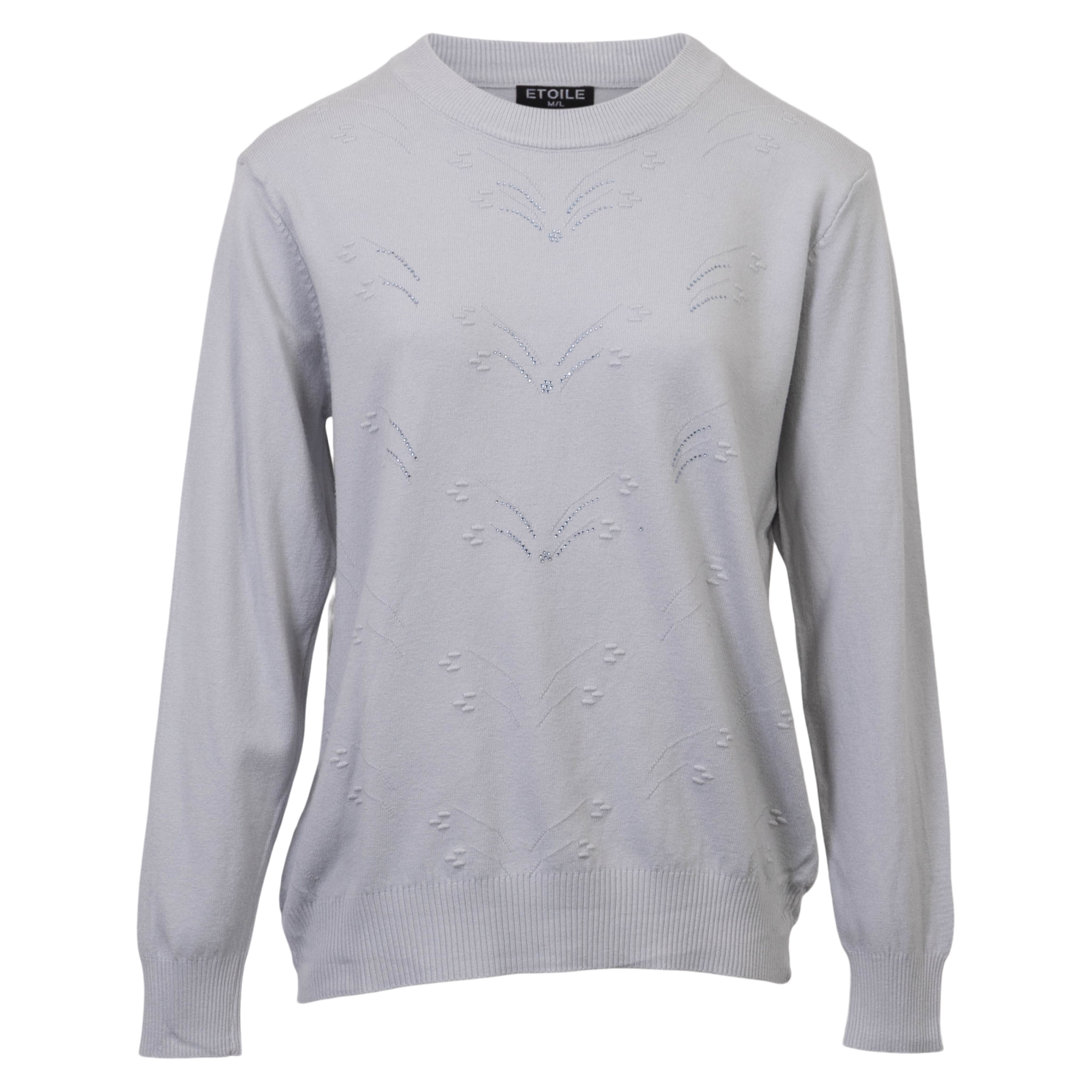 Etoile Dame Striktrøje - GRÅ