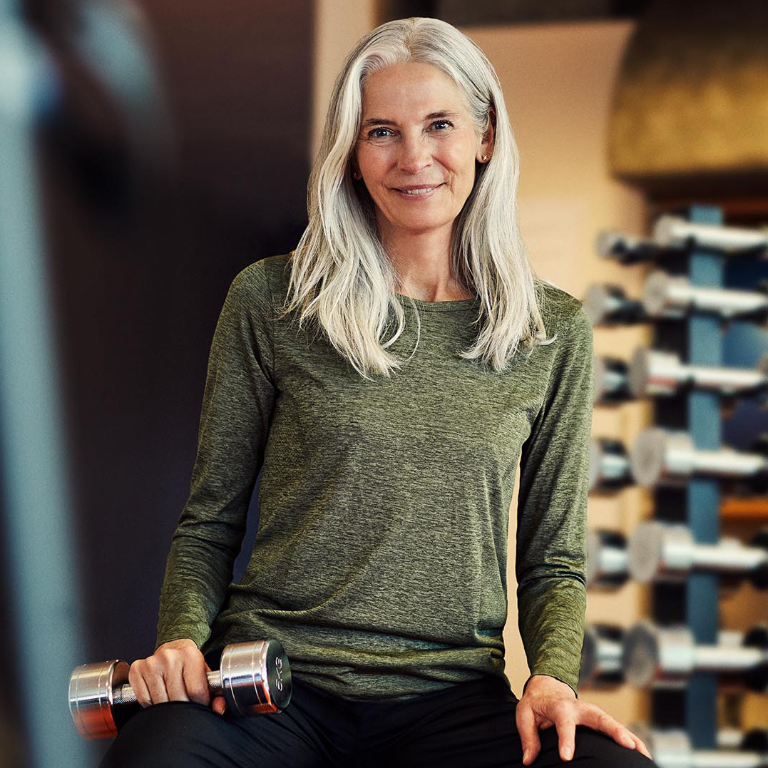 GEYSER by ID Dame Træningstrøje - Oliven melange