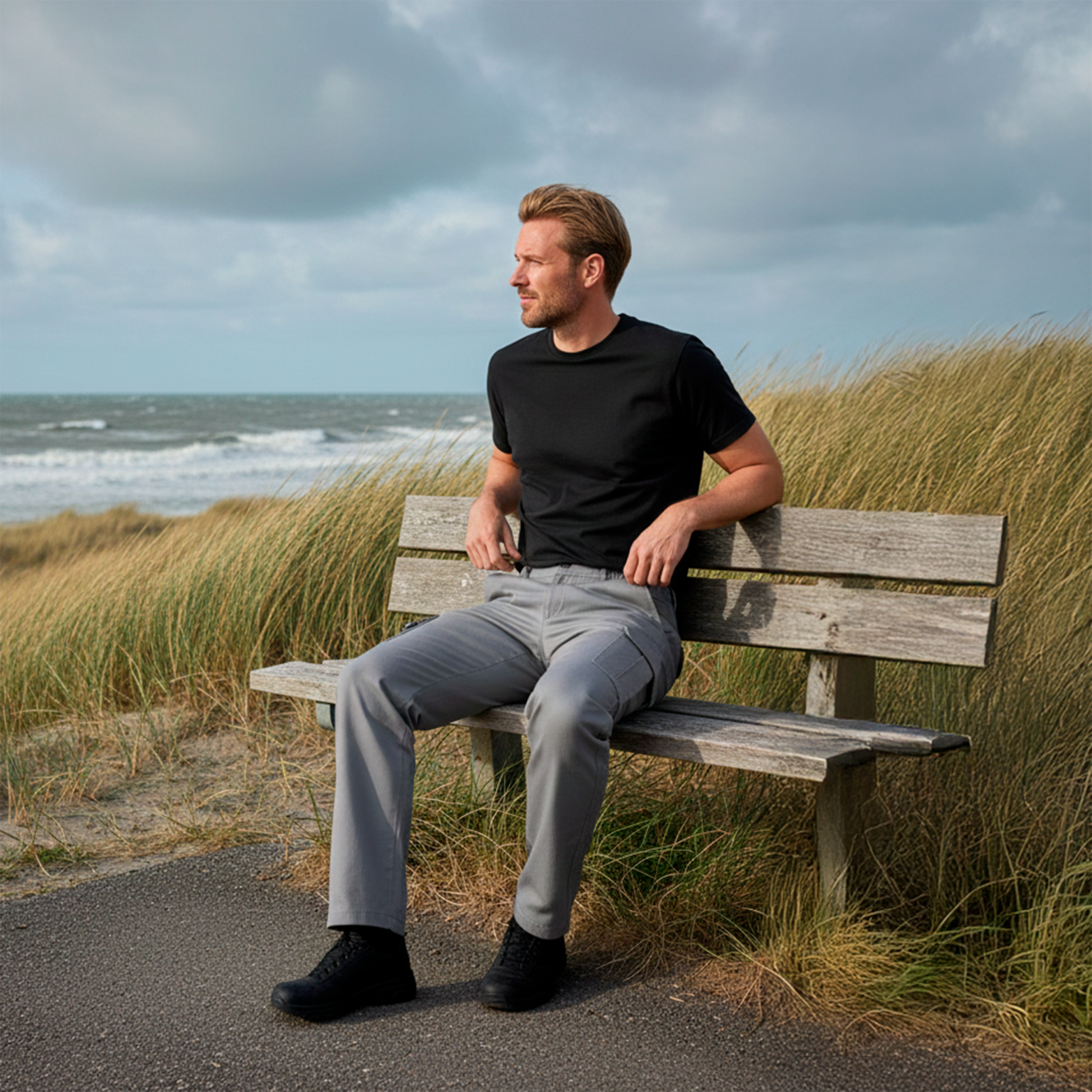 Lanzans Herre Cargobukser - Light Grey