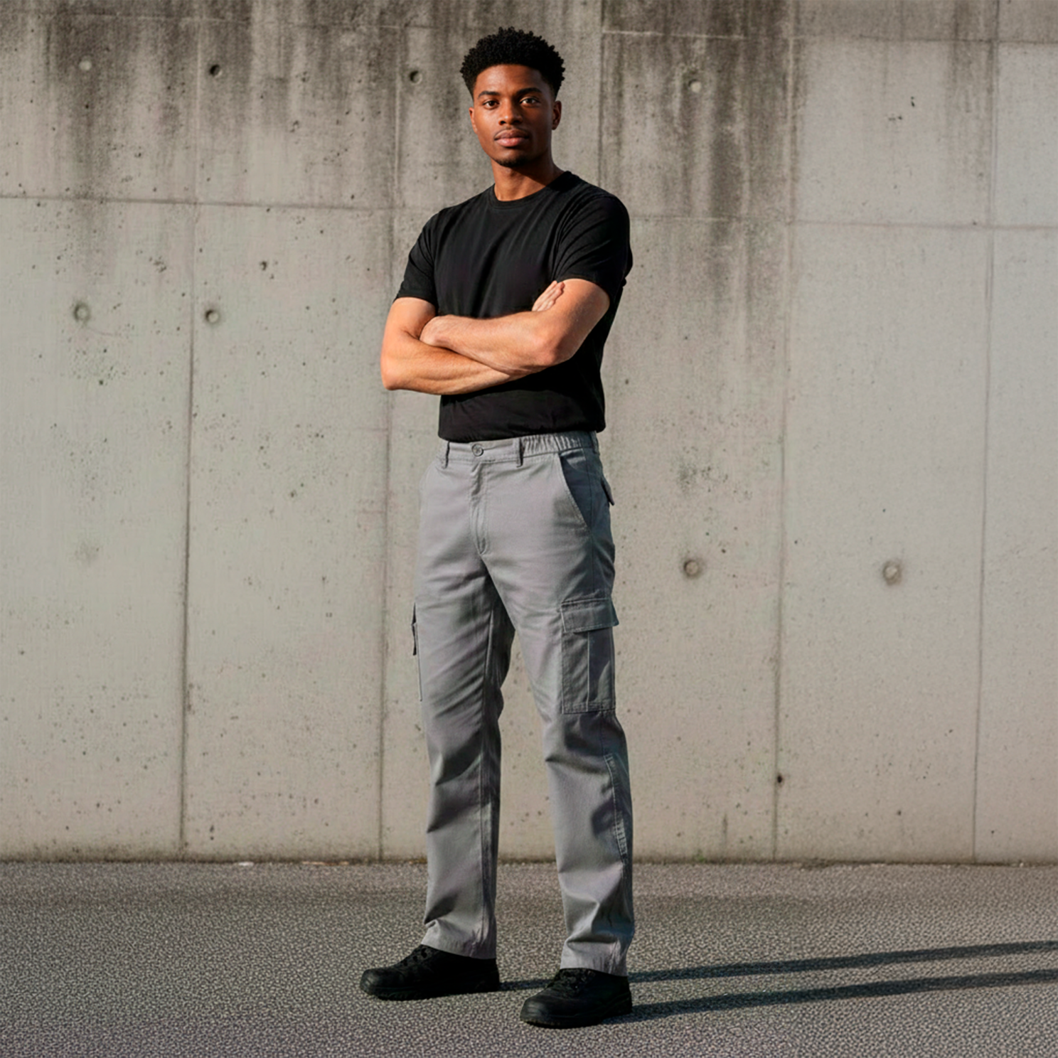 Lanzans Herre Cargobukser - Light Grey