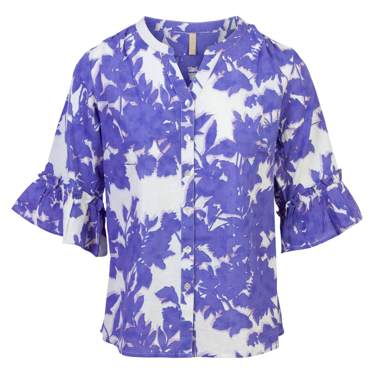 Cassiopeia Dame Skjorte Plus Size - Purple Combi