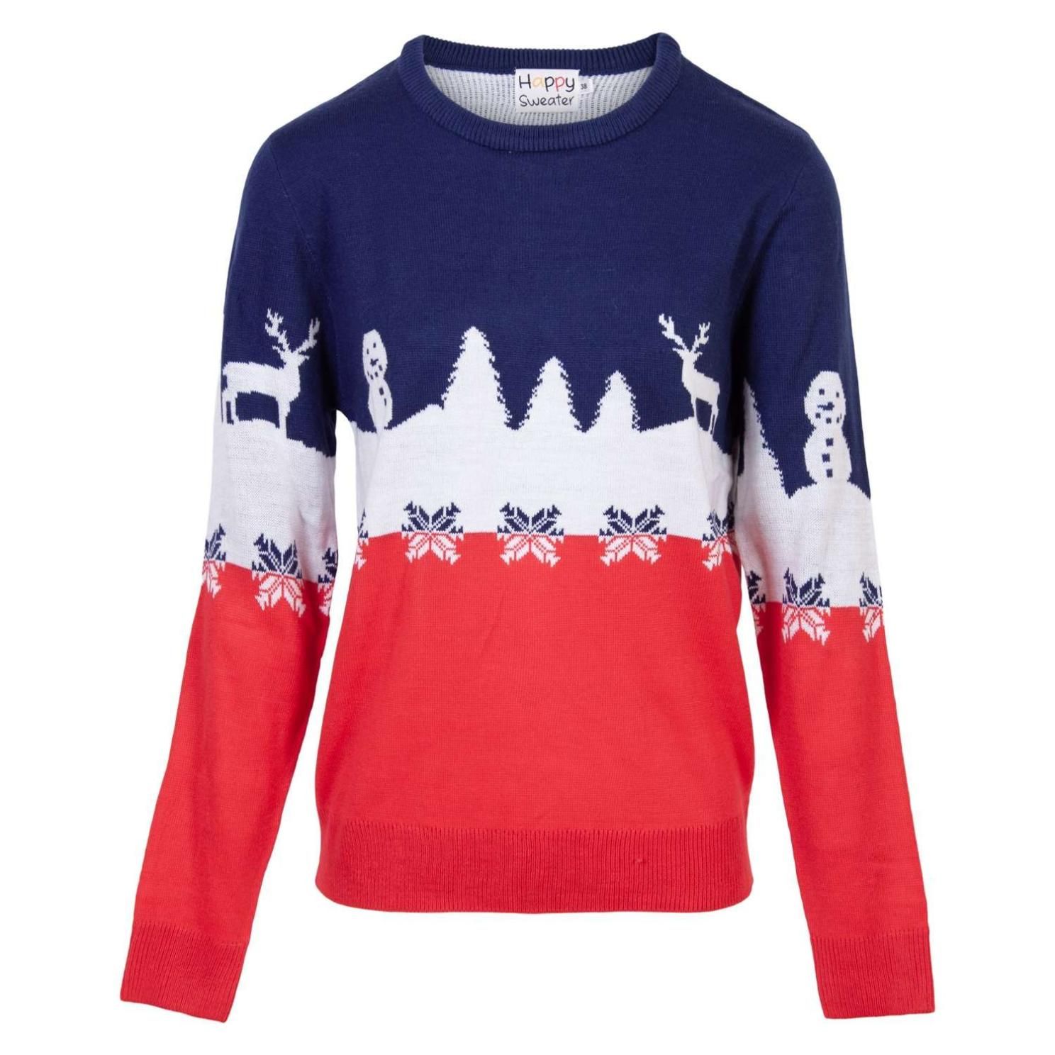 Jule Dame Striktrøje - Mørkeblå