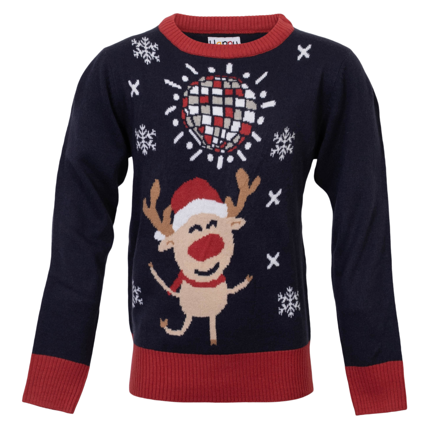 Jule Børne Striktrøje - Navy