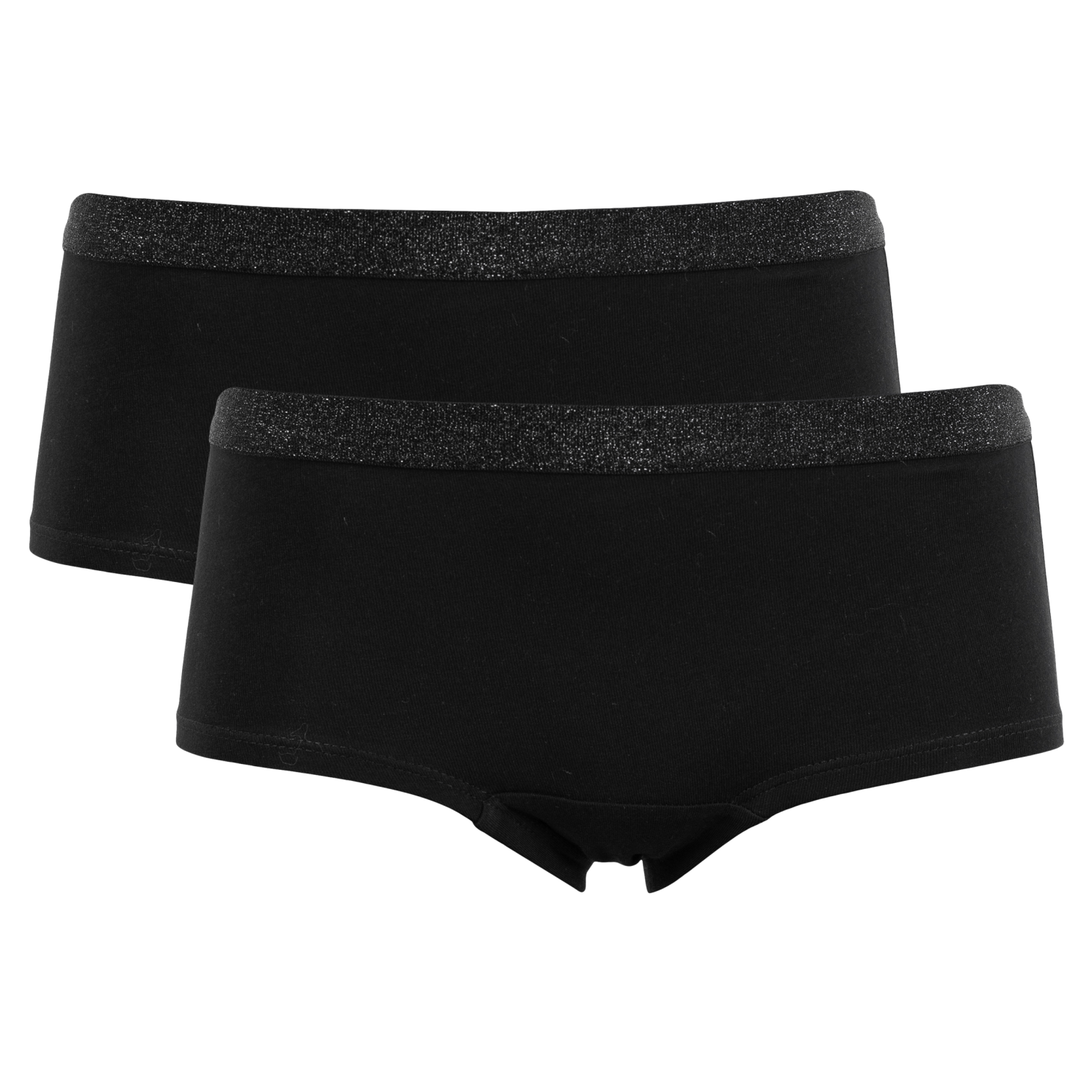 Queenz Uno Pige Trusser m. glimmer - BLACK