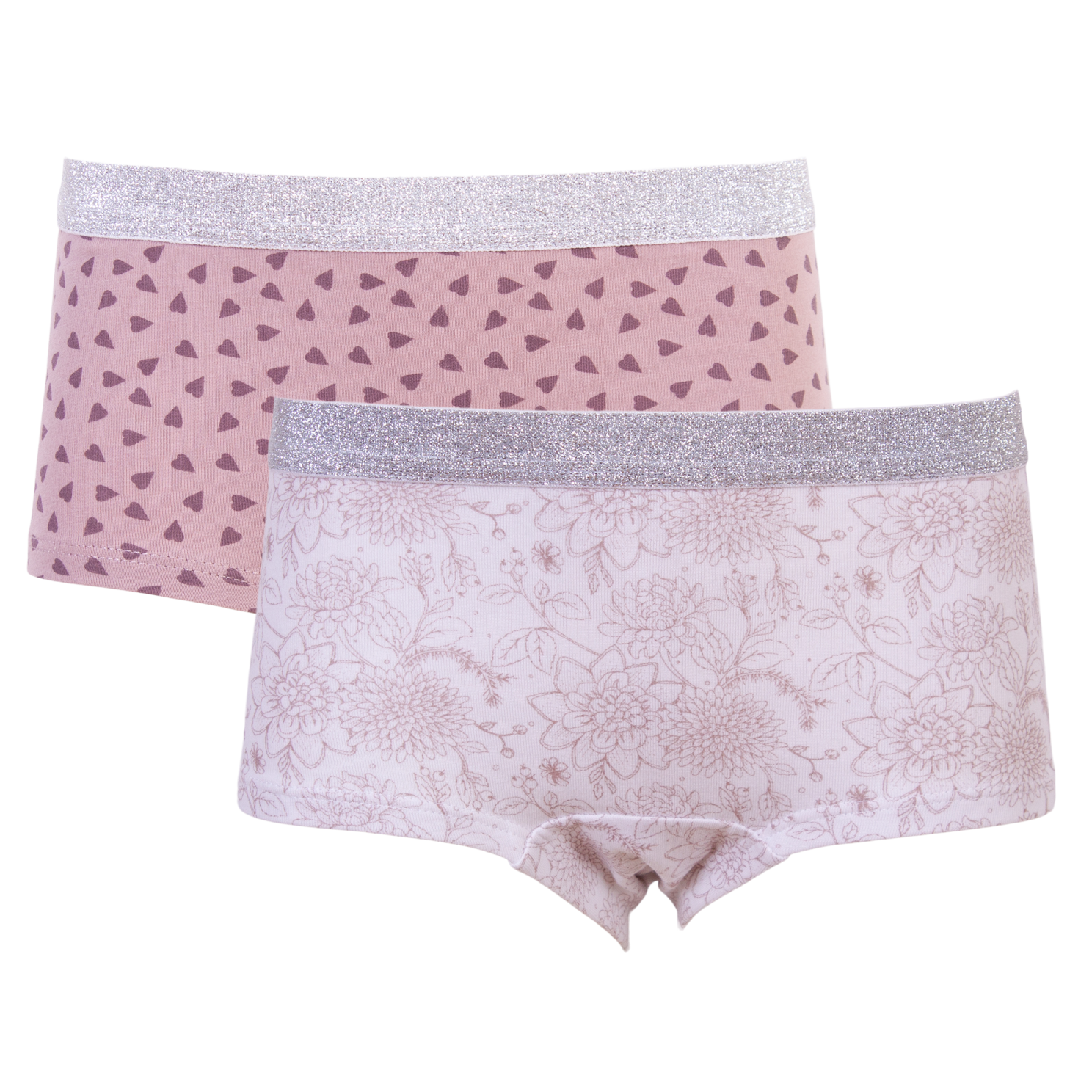 Queenz Uno Pige Trusser m. glimmer - Deauville Mauve AOP
