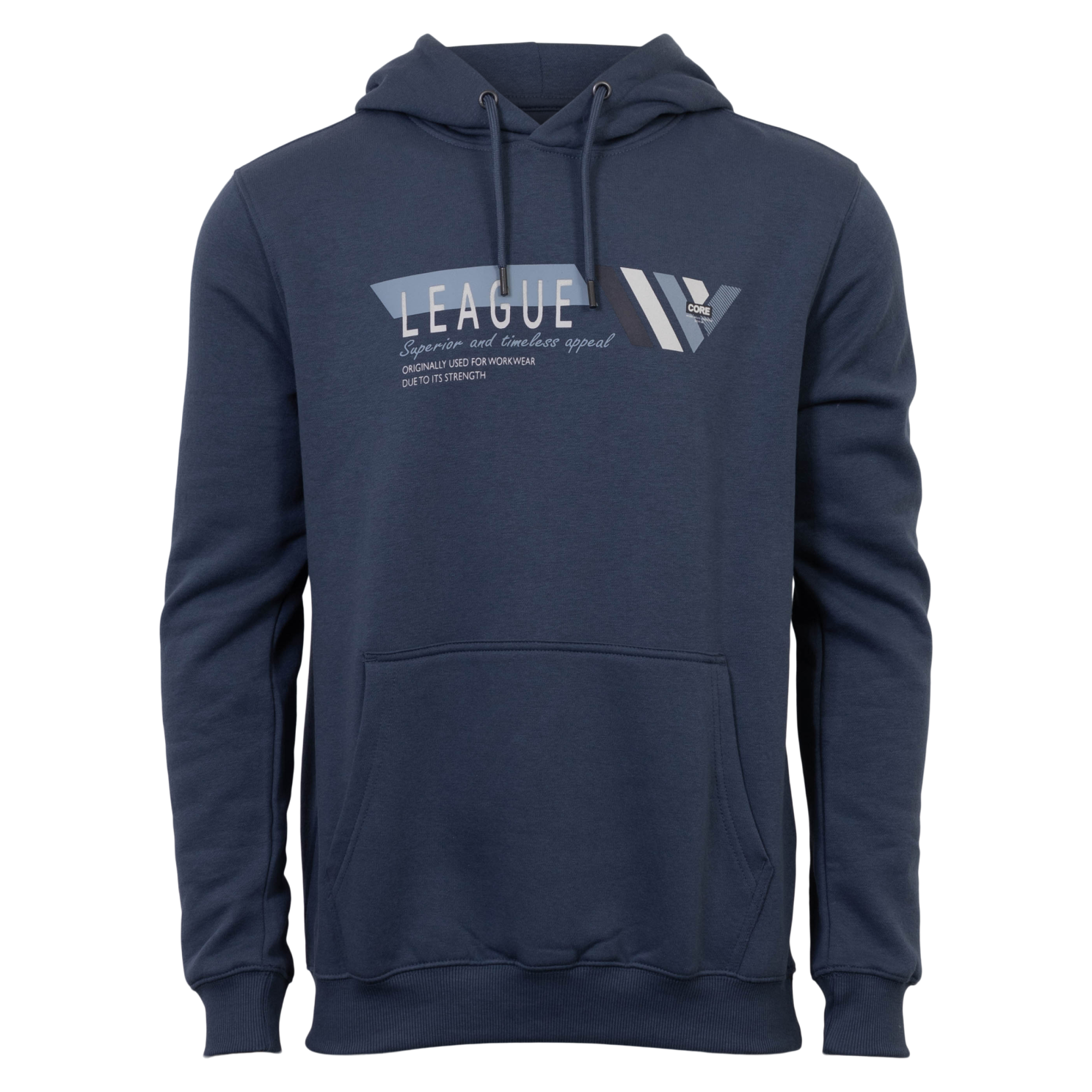 Marcus Colin Herre Sweatshirt m. hætte - Blue largo