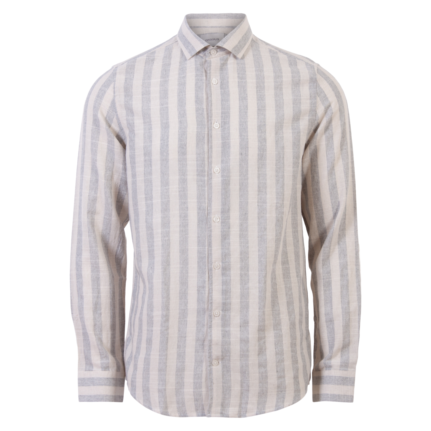 Gnious Herre Skjorte - Lt. Grey Mix