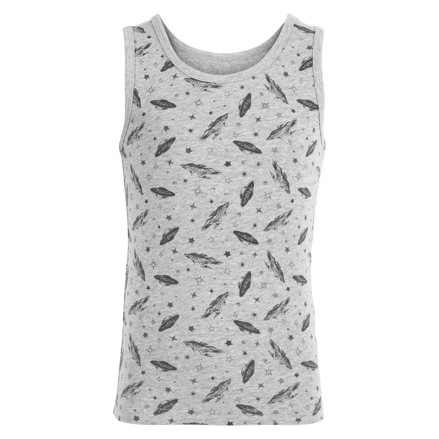 N.O.H.R. Uno Drenge Undertrøje - Grey Melange AOP Boy