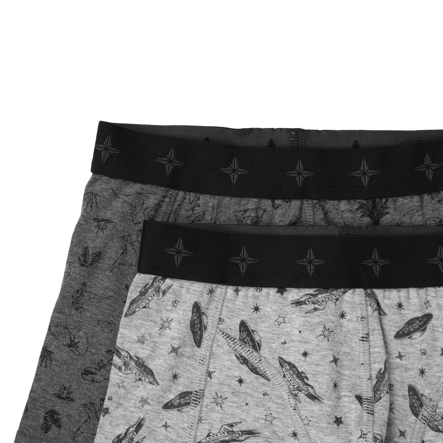 N.O.H.R. Uno Drenge Tights - Grey Melange AOP Boy