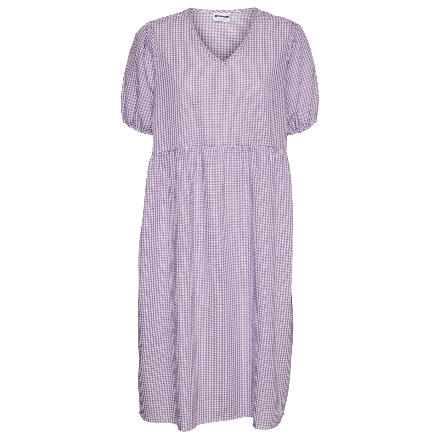 Noisy May Dame Kjole - Purple Impressi/White