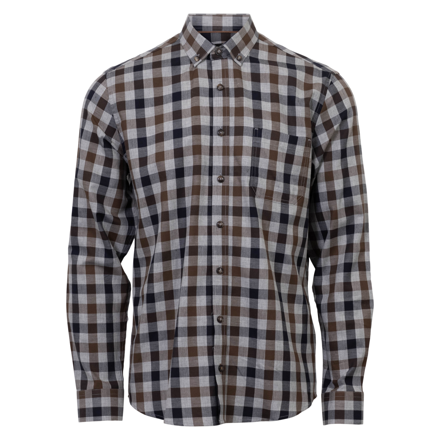 Vito Murat Herre Skjorte - Mid Brown