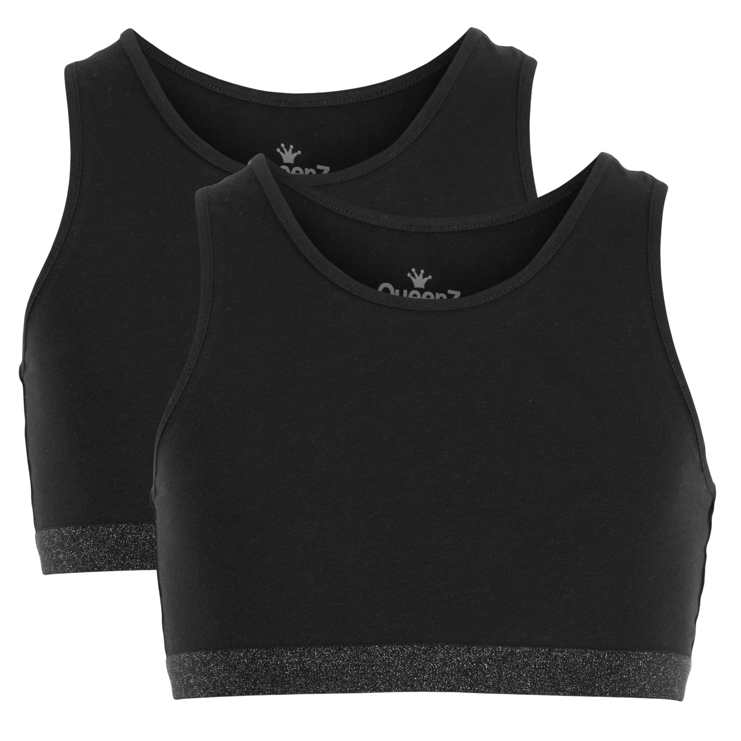 Queenz Uno Pige Top - BLACK