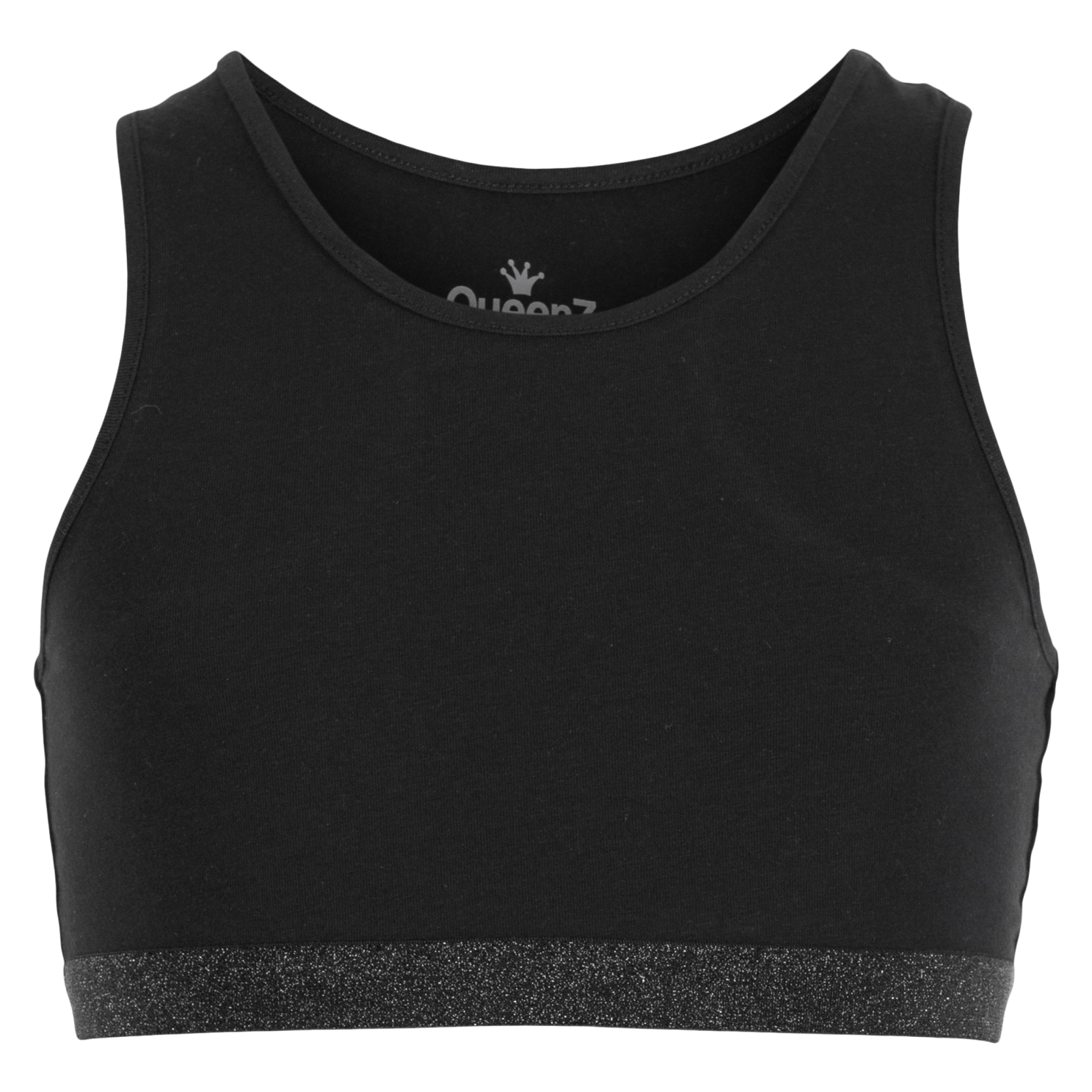 Queenz Uno Pige Top - BLACK