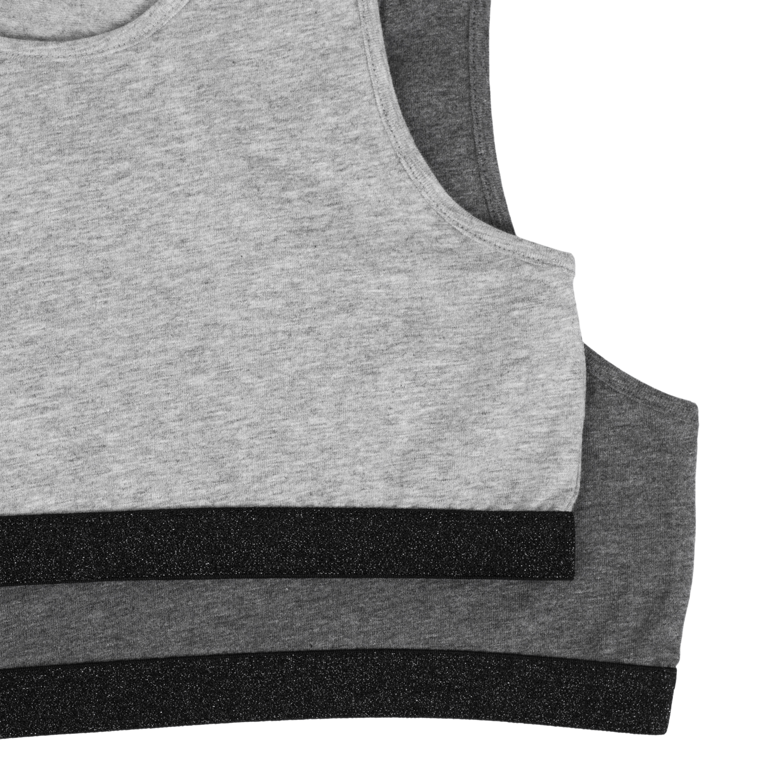 Queenz Uno Pige Top - GREY MELANGE
