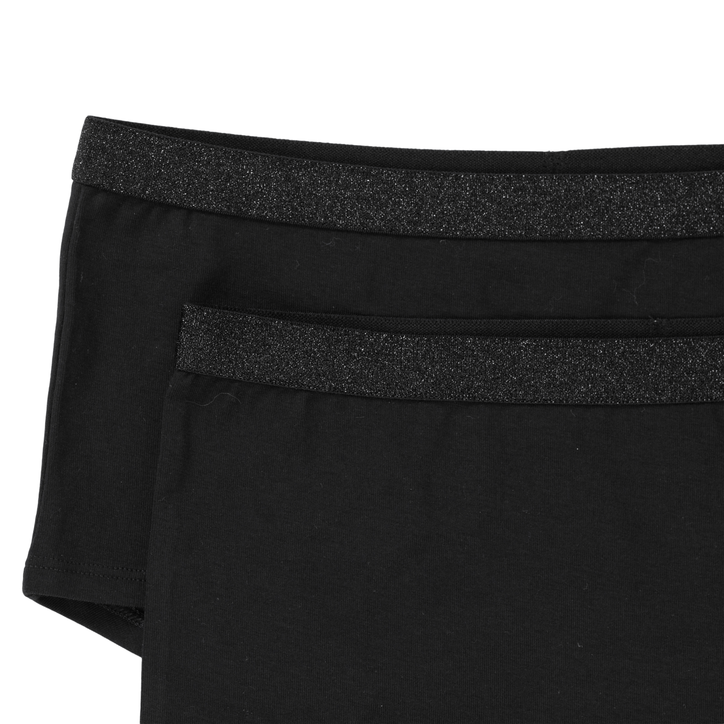 Queenz Uno Pige Trusser m. glimmer - BLACK