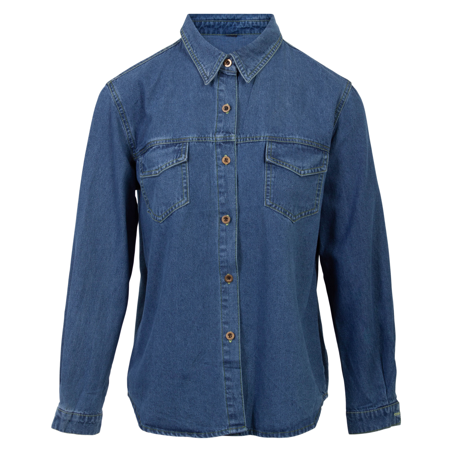Fashion Lorrta Dame Skjorte Jakke - Denim